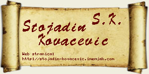 Stojadin Kovačević vizit kartica
